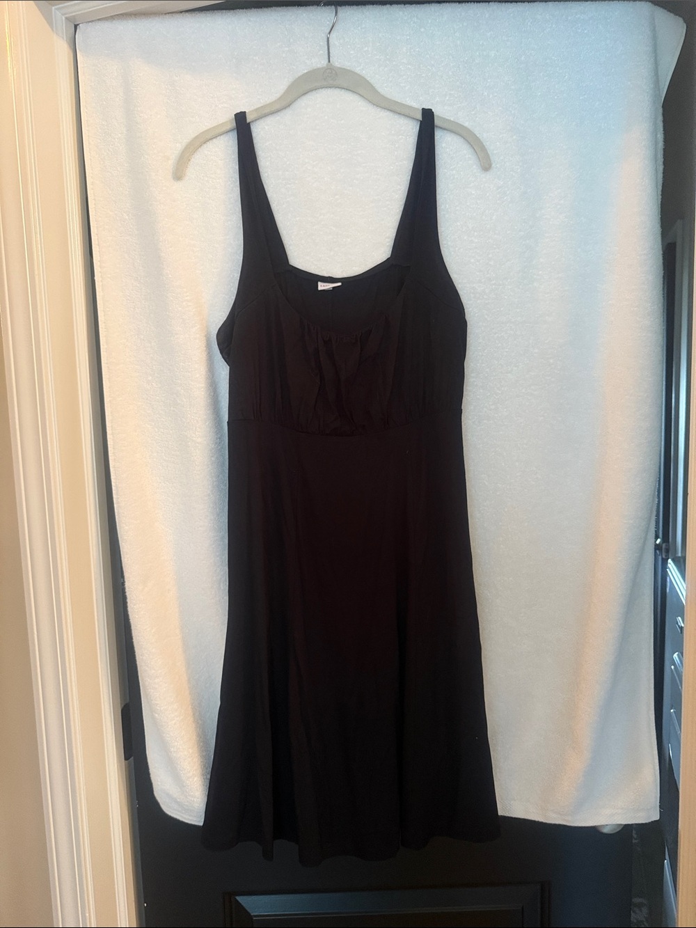 Classic Black Midi Dress - Lightweight Sleeveless Design